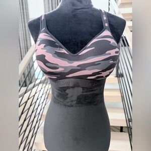 New Push Up Padded Camo Print Sports Gym Casual Athletic Bra size S